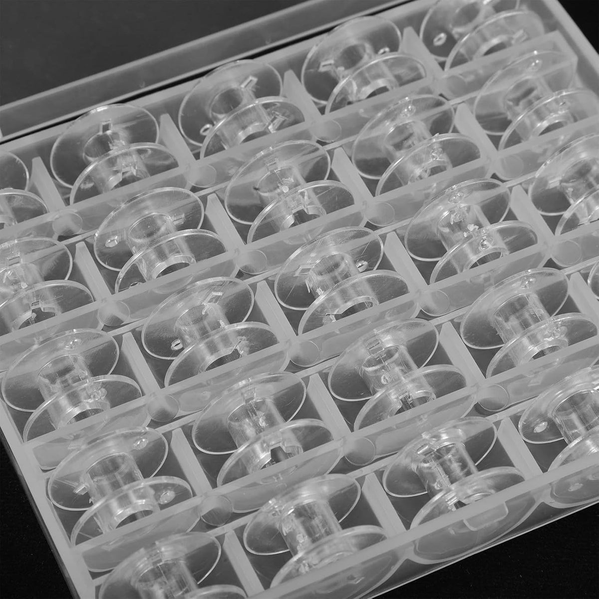 Plastic Thread Bobbin Organizer Case with 25 Compartments