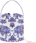 YETTASBIN Elephant Yarn Storage Bag, Large Crochet Knitting Bag