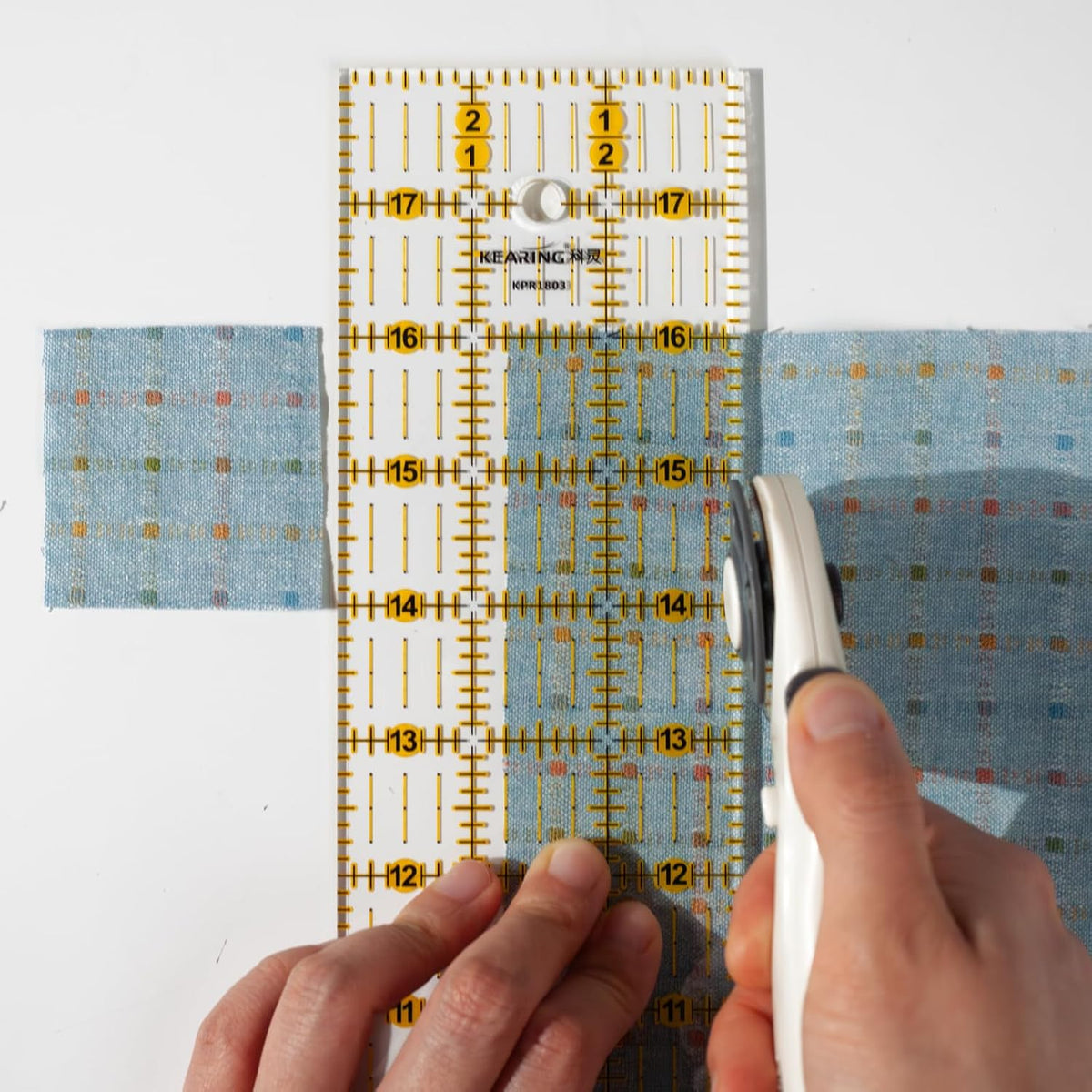 KEARING Clear Non-Slip Acrylic Quilting Ruler Set, 1/2" x 4" and 6" x
