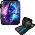 Cdkfxjy Empty Crochet Hook Case, Galaxy Wolf