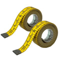 2pack Inch+cm Scale & Double Sided Fiber Glass Measuring Tape Ruler