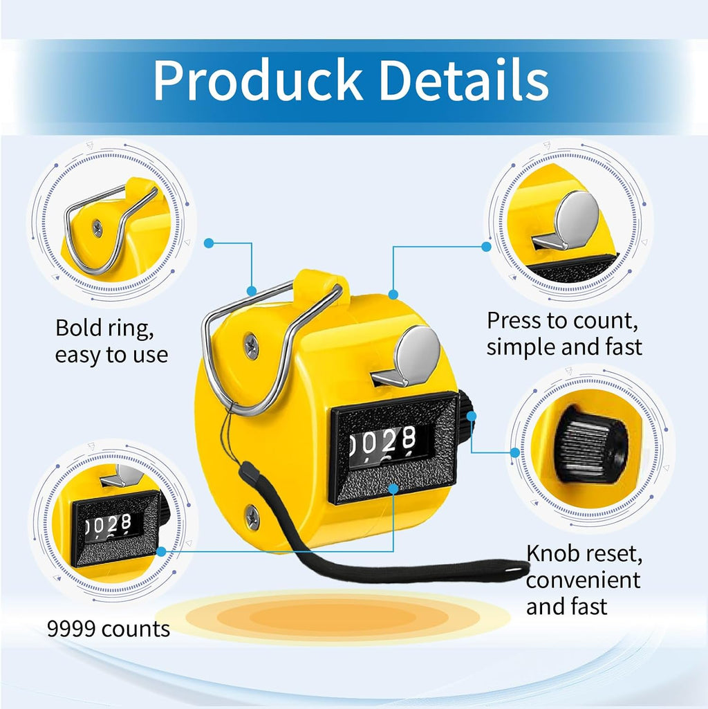 Handheld Clicker Counters - Golf Digital 4-Digit Baseball Finger Click