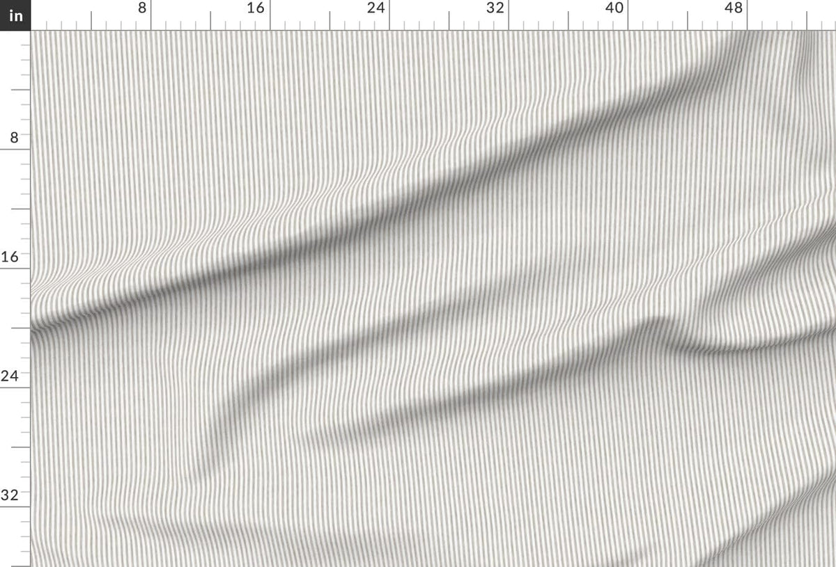 Spoonflower Fabric Classic Stripe Ticking Beige on Essex Linen