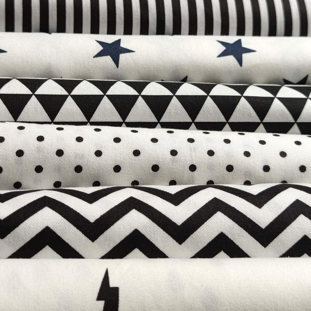 7pcs Quilting Fabric 18" x 22" 100% Cotton Craft Fabric Bundle Squares