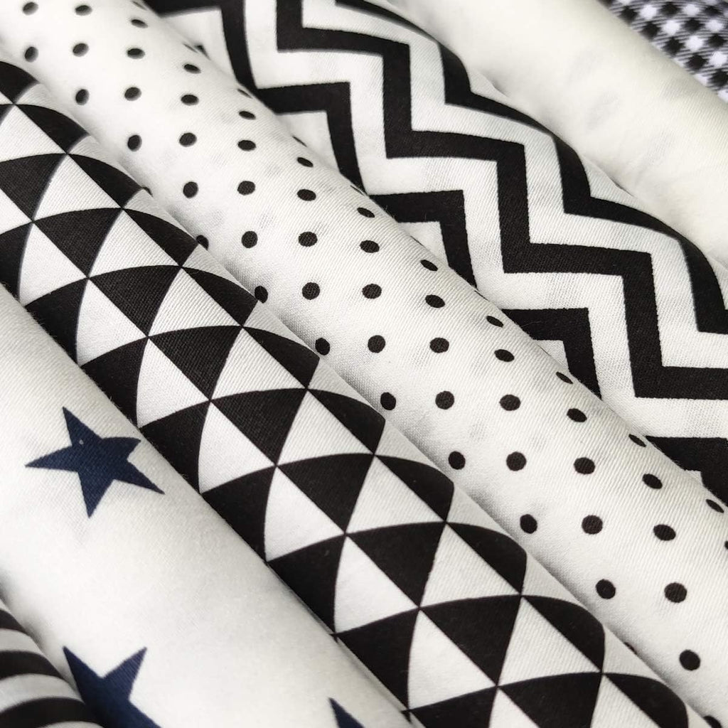 7pcs Quilting Fabric 18" x 22" 100% Cotton Craft Fabric Bundle Squares