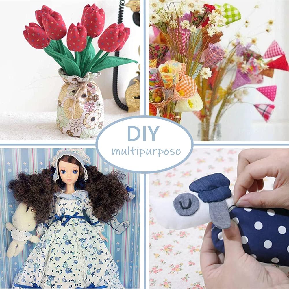 100% Cotton Fabric Squares for Sewing & Quilting - Floral DIY