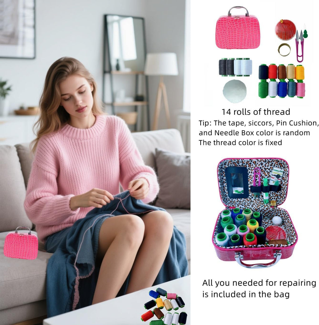 MaryLavender Sewing Kit Portable Sewing Supplies Accessories Box with