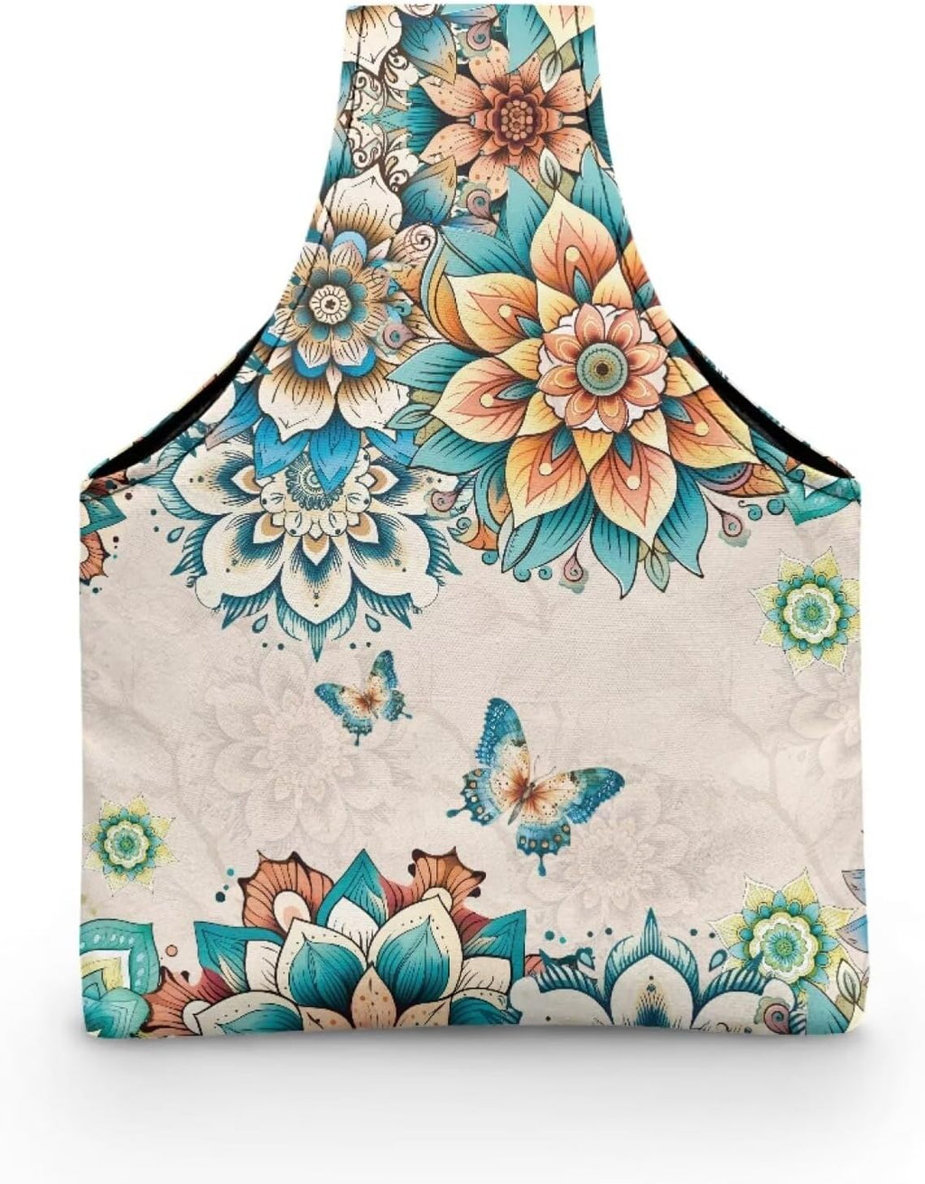 Viewamoon Western Mandala Flower Sewing Kit Storage Bag with Handles