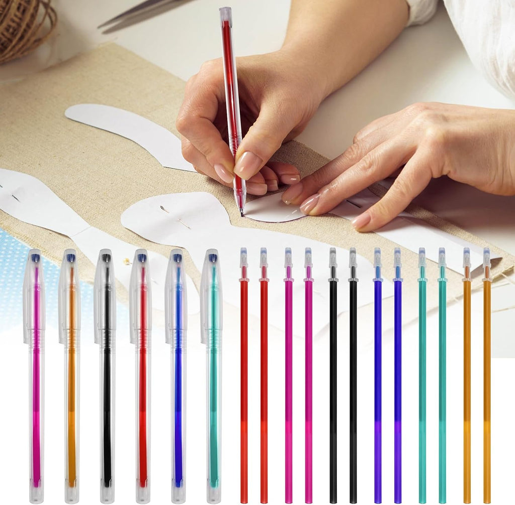 48pcs Heat Erasable Pens for Fabric, Assorted Colors, Fabric Pens for