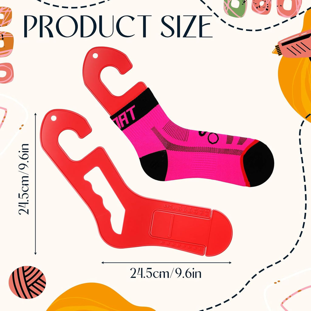 Doublefill 4 Pcs Sock Blockers for Knitting, Adjustable Sock Blockers