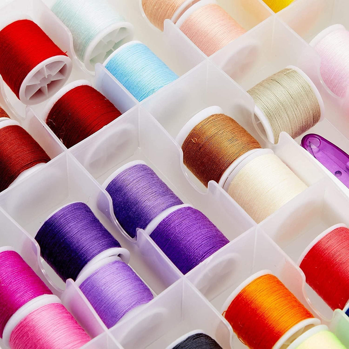 Clear Bobbins Case, Holds Up to 46 Sewing Thread Spools