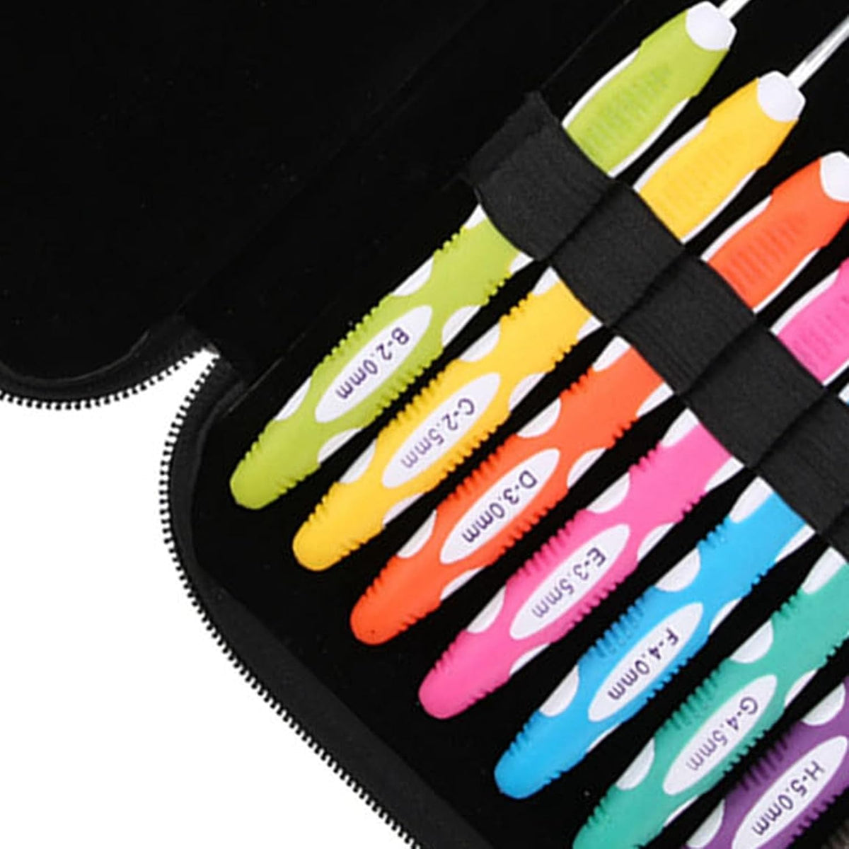 9PCS Crochet Hooks Set, 2mm to 6mm Aluminum Crochet Hooks Knitting