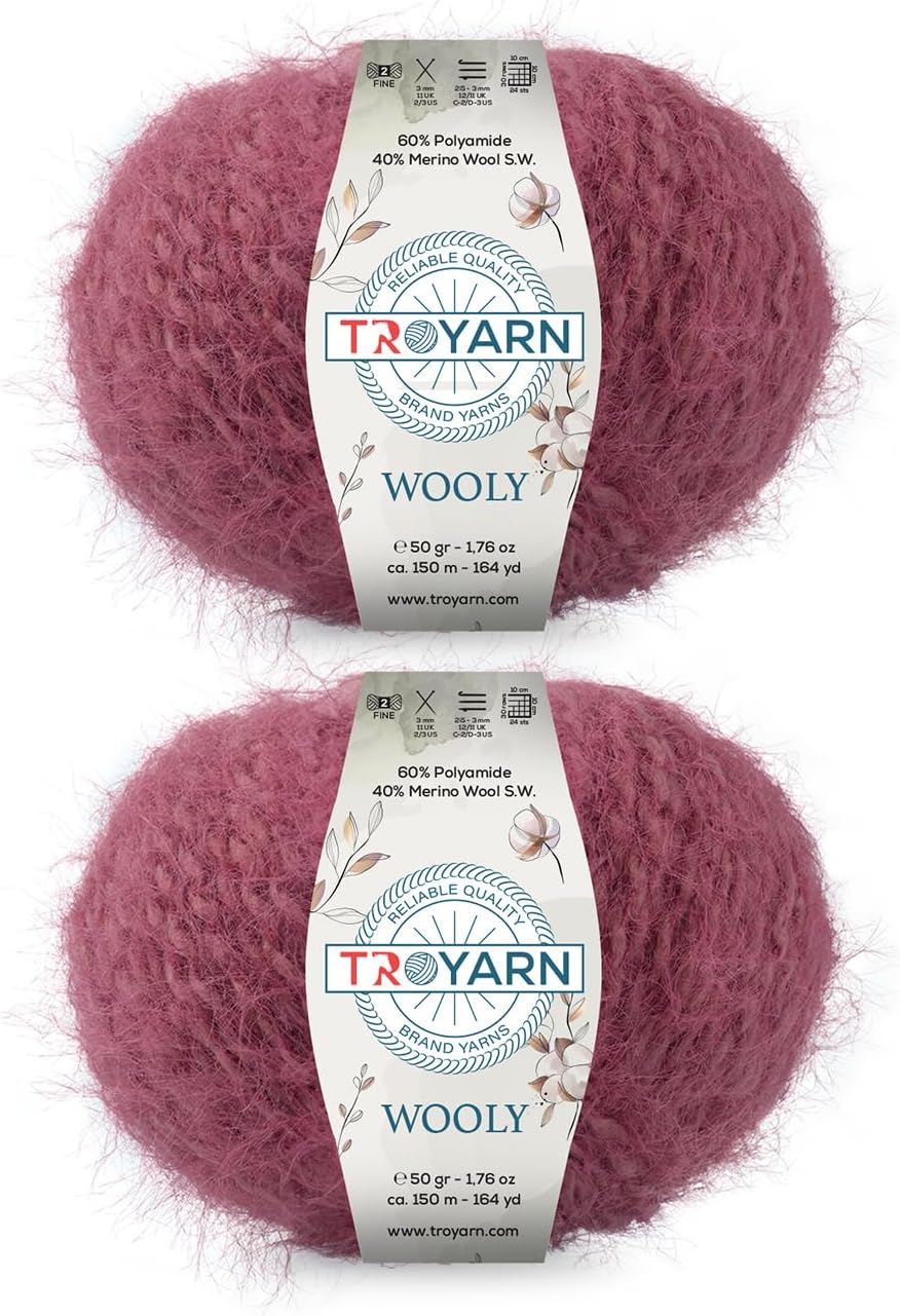 Wooly Yarn for Knitting and Desing for Scarves or Cozy Blankets