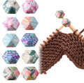 Lusofie 10Pcs Knitting Needle Stoppers, Hexagon Stitch Stoppers