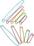 10 Pieces Aluminum Yarn Stitch Holder Safety Pins - 5 Sizes Crochet