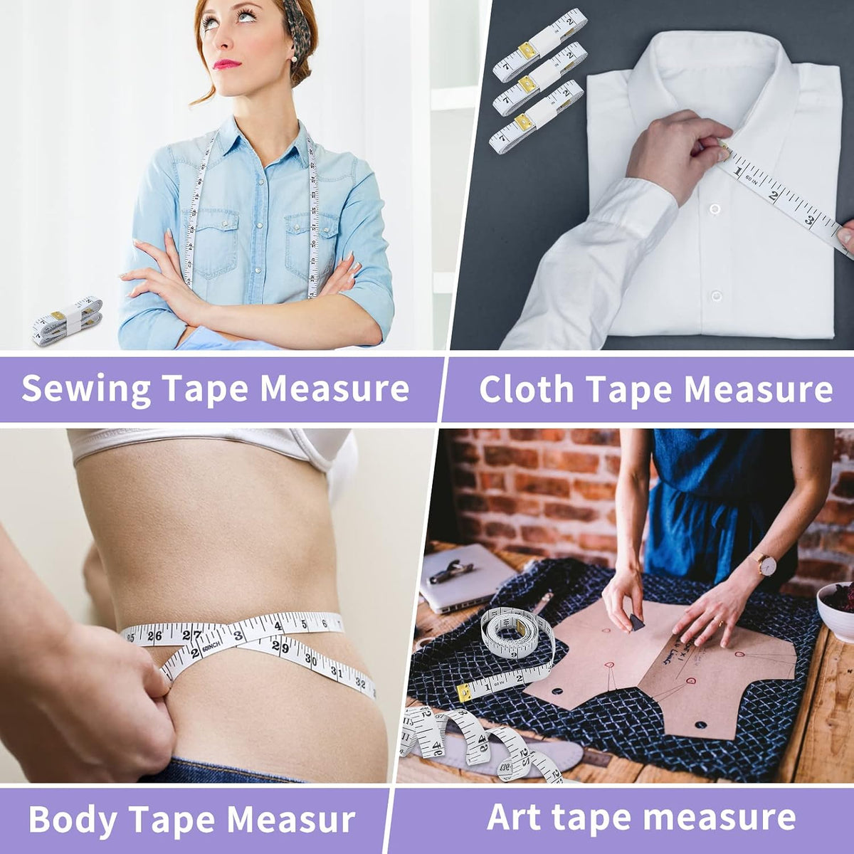 GliSun Soft Tape Measure 24 Pack Measuring Tape Bulk for Body Sewing