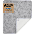 GORILLA GRIP Portable Cushioned Ironing Mat, 28x24, Gray Floral
