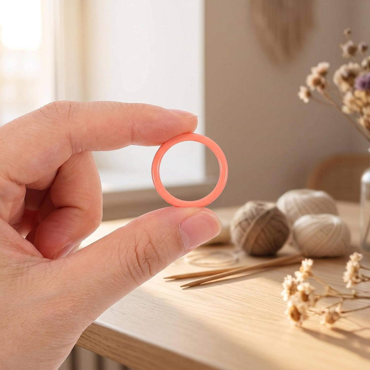 Metal Knitting Stitch Markers 100pcs Round Rings for Winter Season