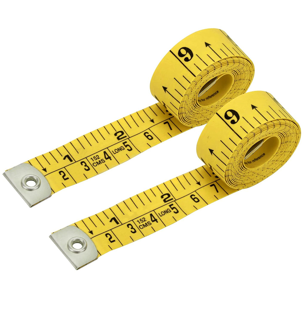 Flexible Tape Measure Pack of 2, Accurate Dual Scale Standard & Metric