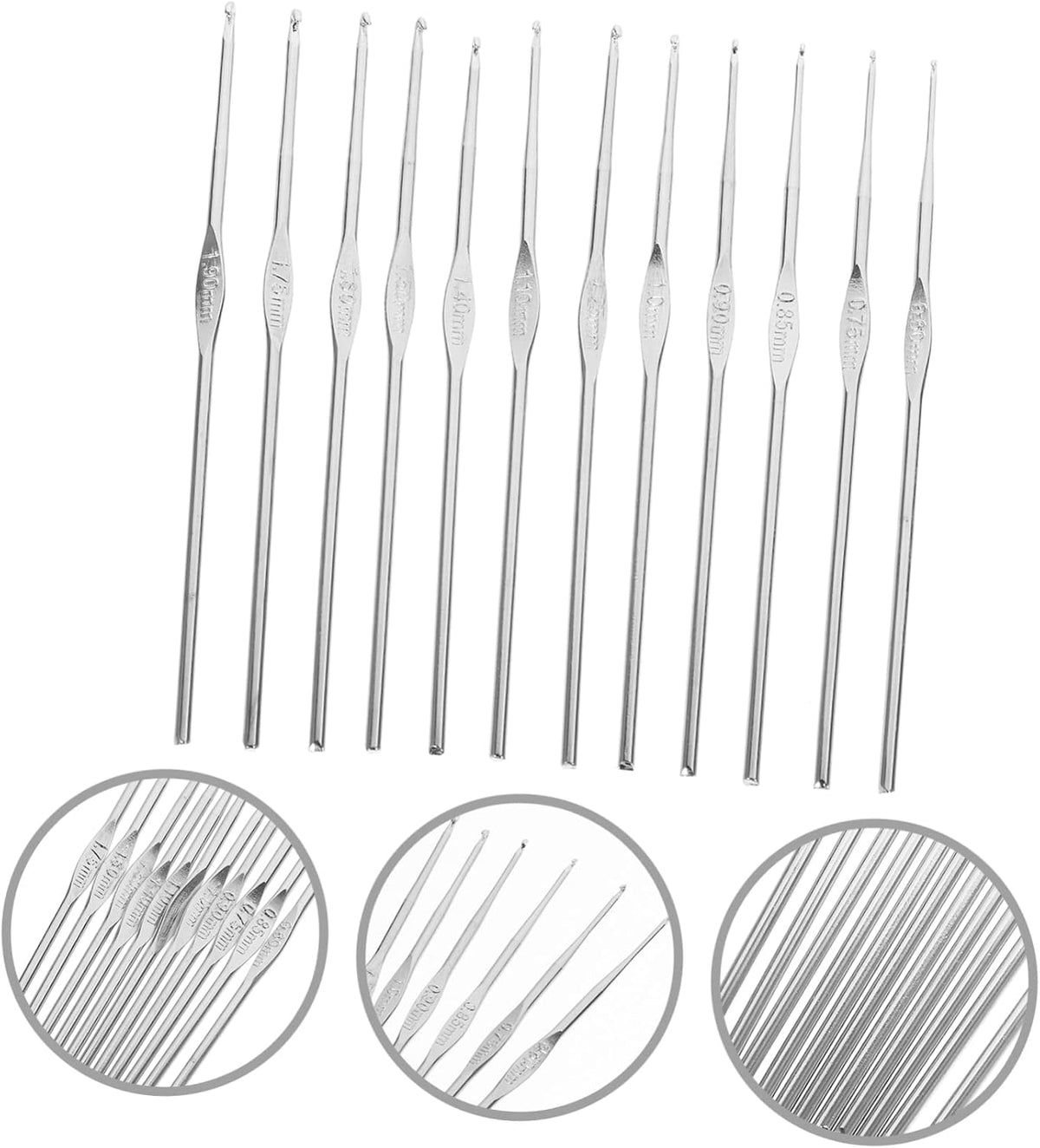 Winter Crochet Hooks Set, Stainless Steel Lace Needles, 3 Sets