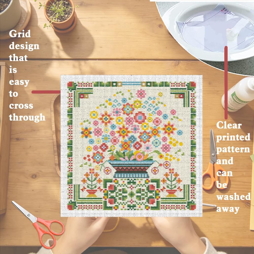 FREEBLOSS 11CT Cross Stitch Kit Stamped Cross Stitch Wall Painting Kit