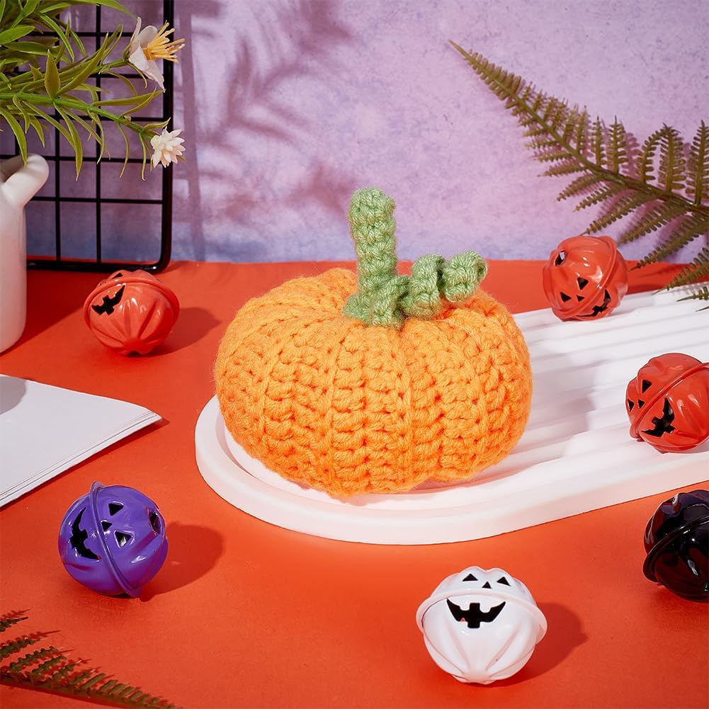 BEUNITONE 3 Sets Halloween Pumpkins Crochet Kit for Beginners with