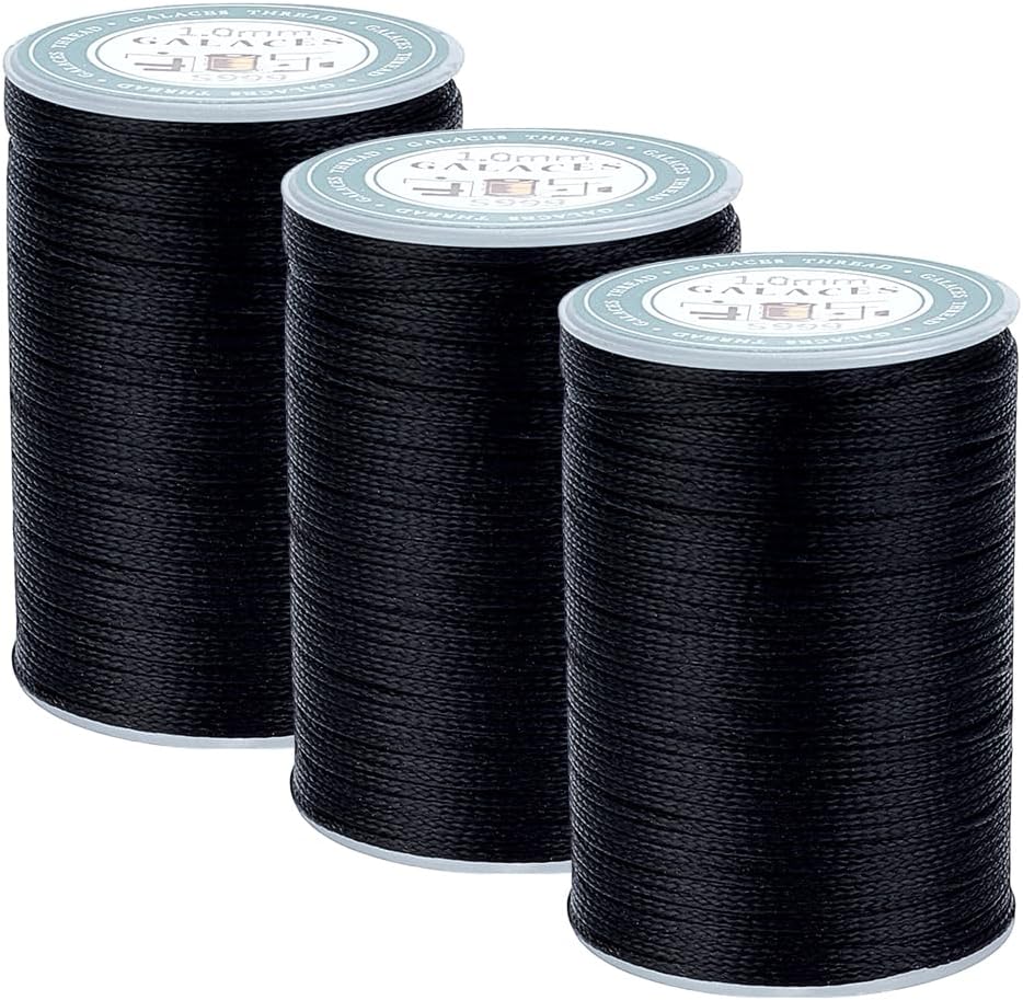 WEBEEDY 230 Yards Leather Sewing Waxed Thread 1mm Diameter Long