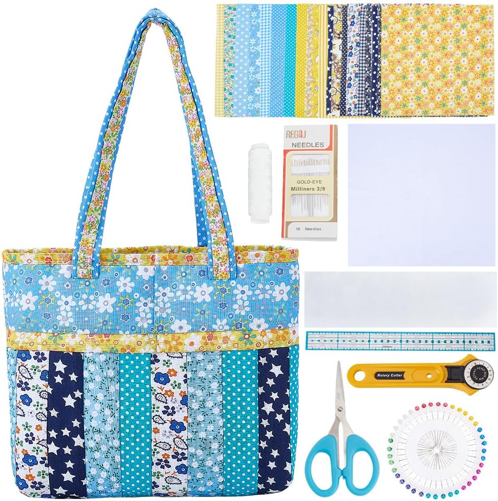 WEBEEDY DIY Small Bag Quilted Kit Handmade Rectangular Quilted Bag