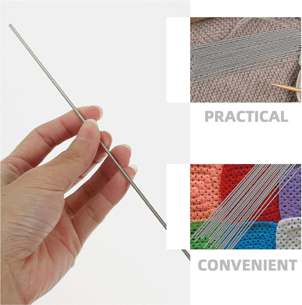 24pcs Inch Stainless Steel Pin Rod for Pegboard Crochet Blocking