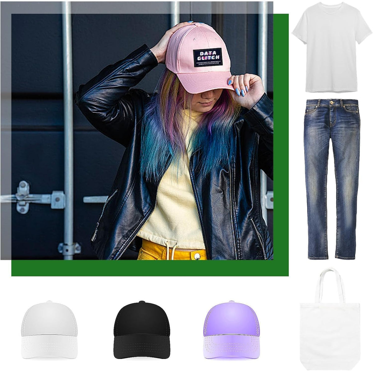 20 Pieces Sublimation Hot Press Blank Patch Printed Hat Embroidery