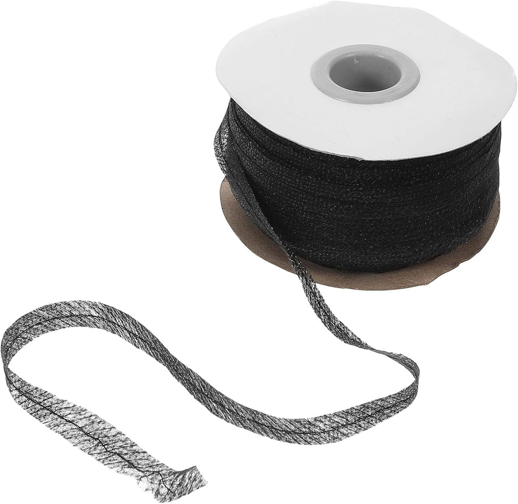 1 Roll Fusible Interfacing Strip for Sewing, Black Non-Woven Fabric