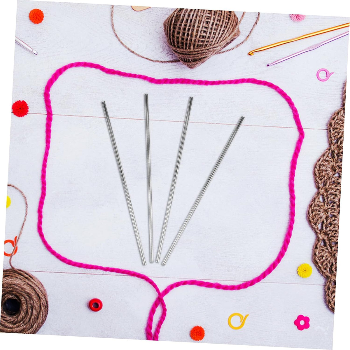 50pcs Steel Pins for Crochet Board Blocking, Knitting Supplies