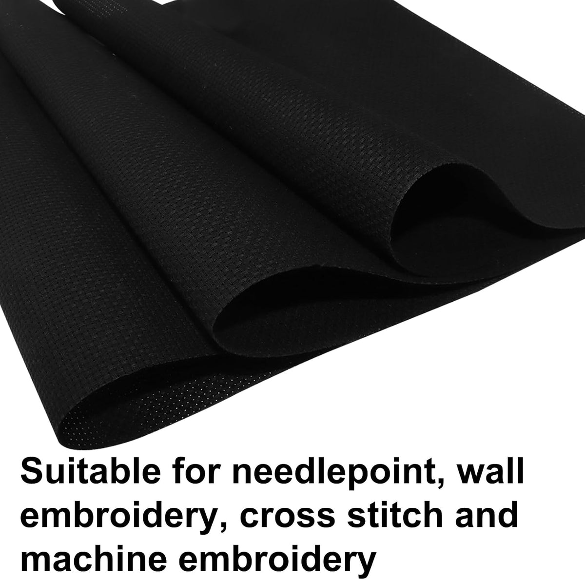 Murtenze 6 Pieces Classic Aida Cloth, Black, 11 Count