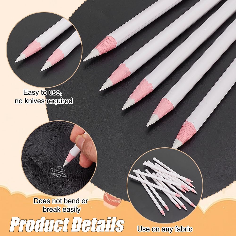 BENECREAT 12PCS Water Soluble Pencil Tracing Tools for Tailor's Sewing