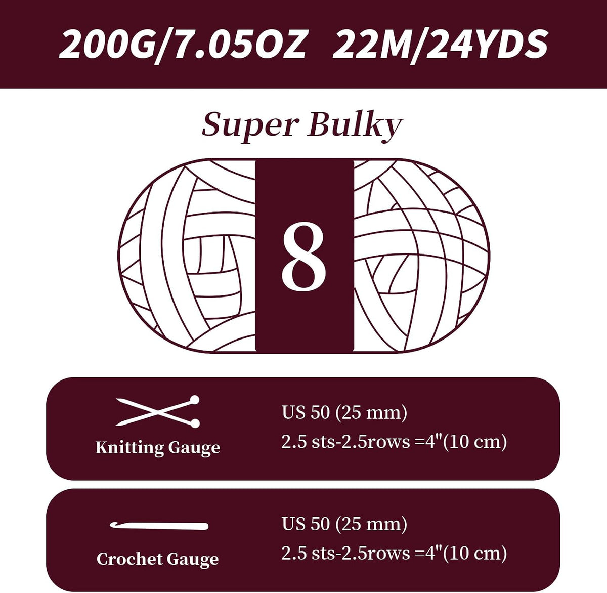 10 Pack Burgundy Fuzzy Chunky Yarn for Hand Knitting, Bulky Thick