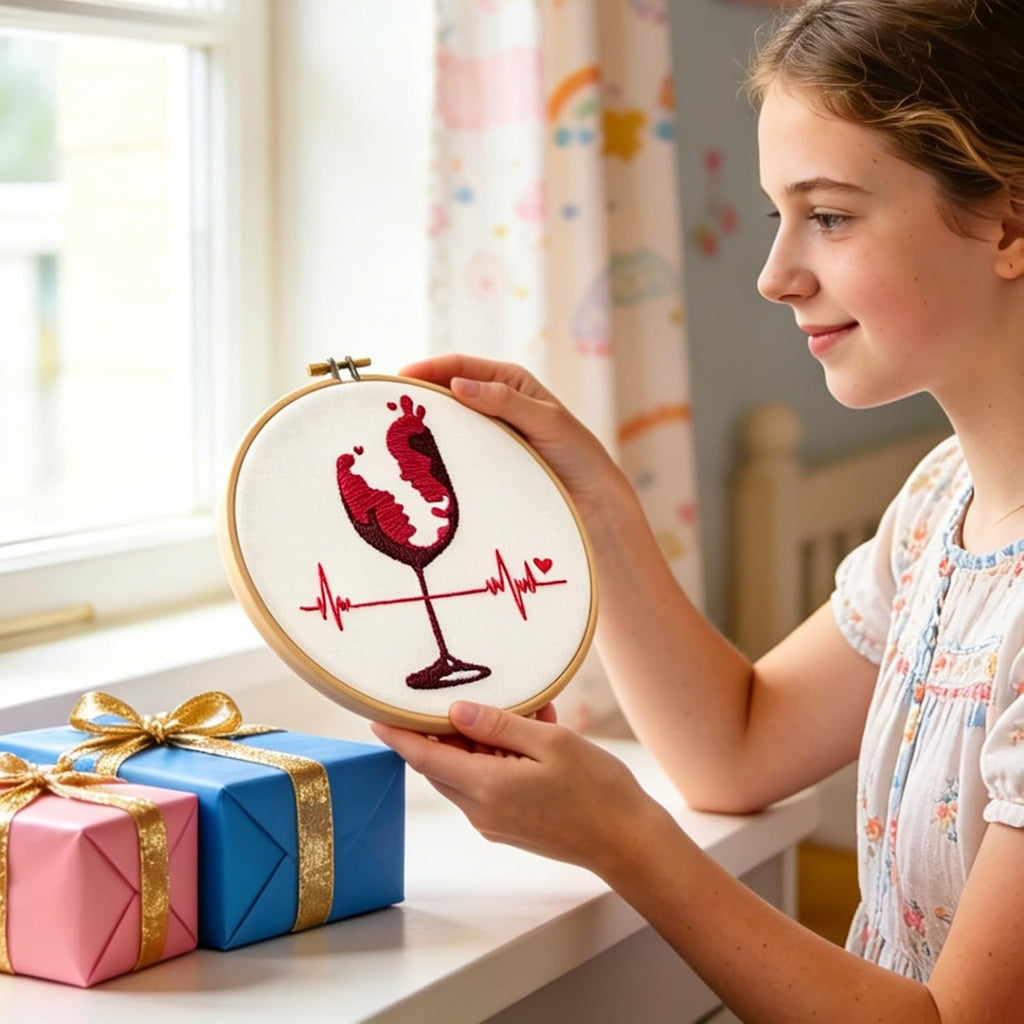 Couple Embroidery Kits for Beginners Adults, Abstract Face Embroidery
