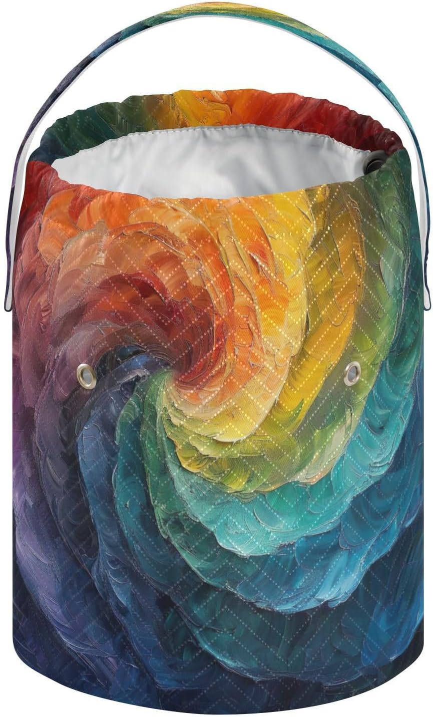 YETTASBIN Tie Dye Yarn Storage Bag, Large Crochet Knitting Bag