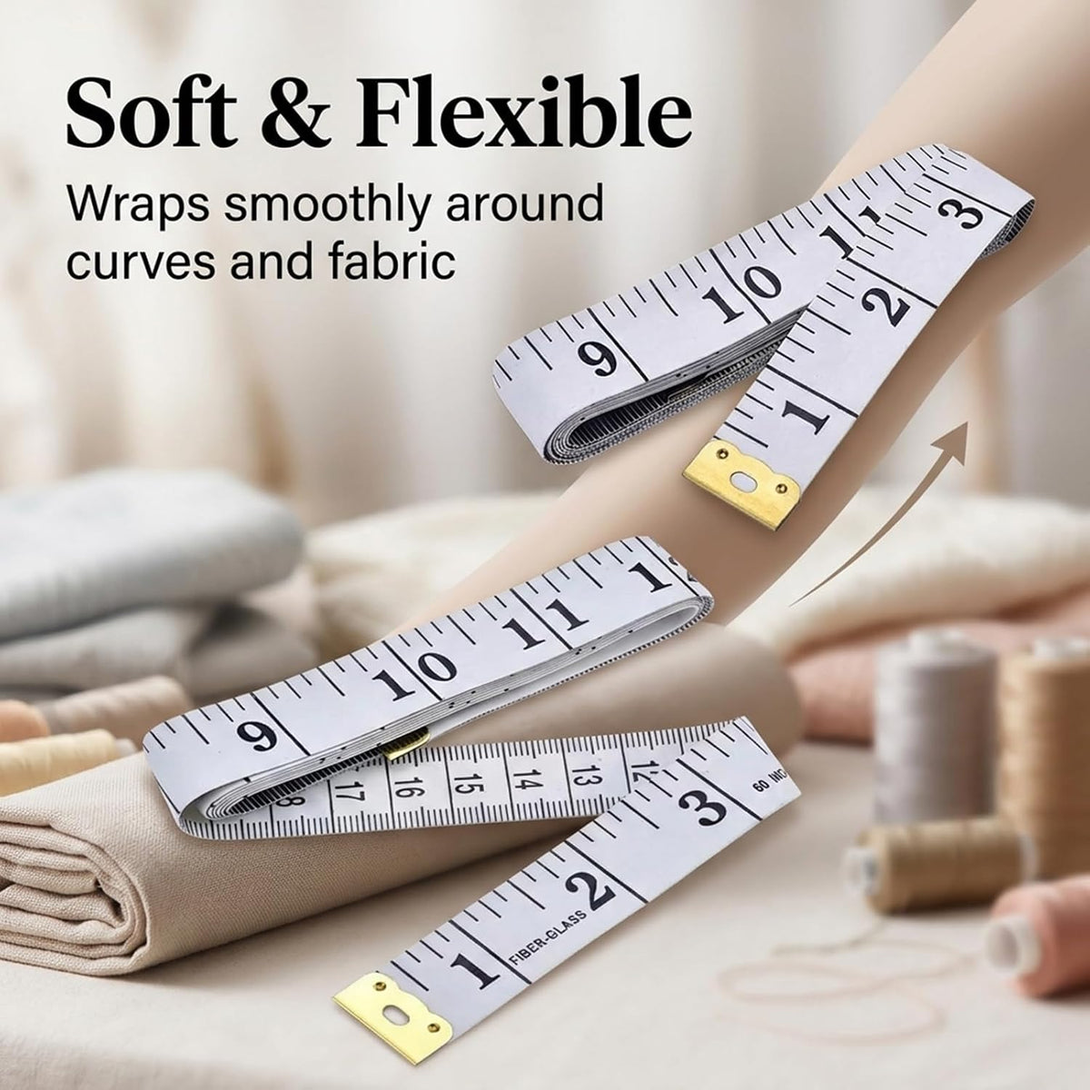 Tape Measures 3Pack, Soft Measuring Tape Double Scale 150cm/60inch