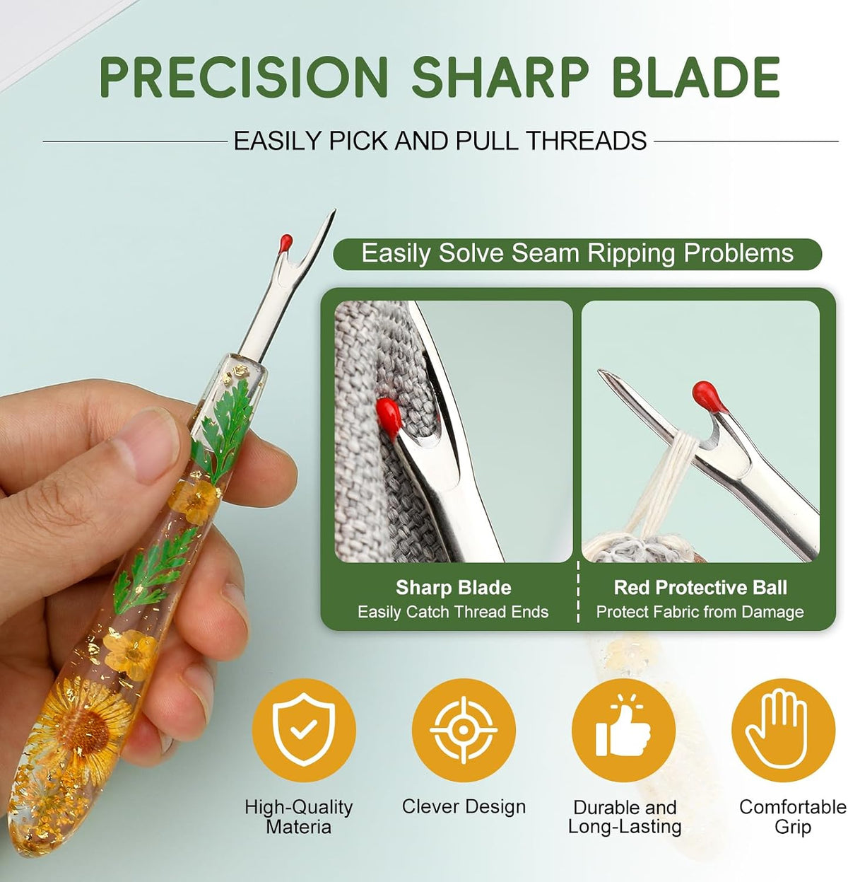 Seam Ripper, Resin Handles Seam Rippers for Sewing, Large Stitch