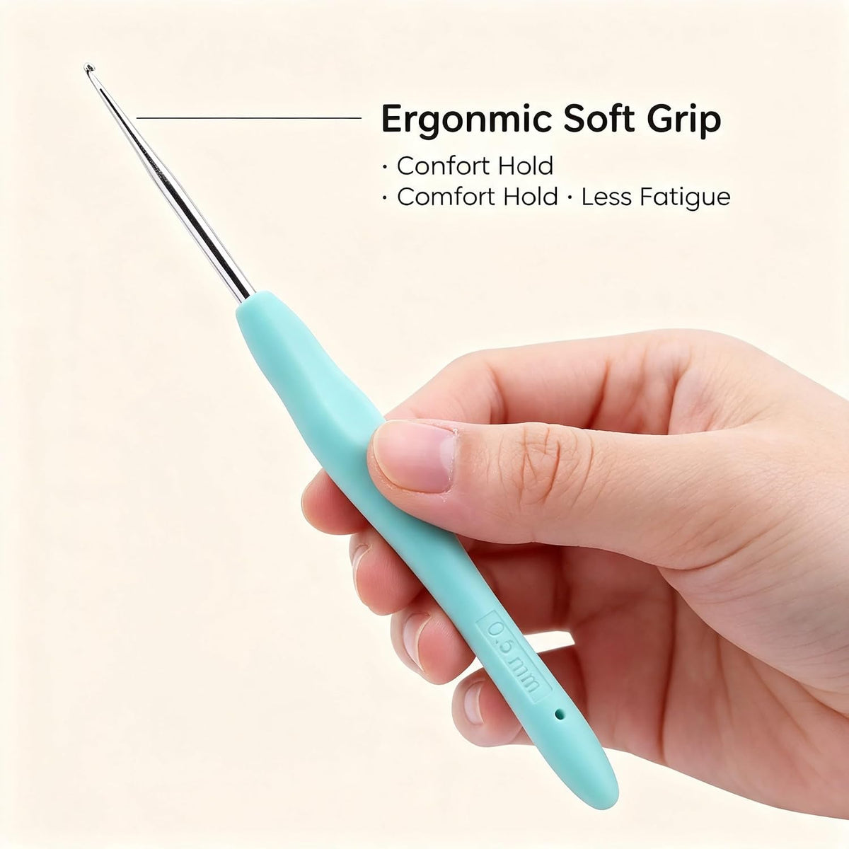6Pcs Small Size Crochet Hooks,0.5Mm Micro Needles | Steel Lace
