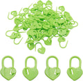 Coufce 200 Pcs Green Heart Stitch Markers for Crocheting
