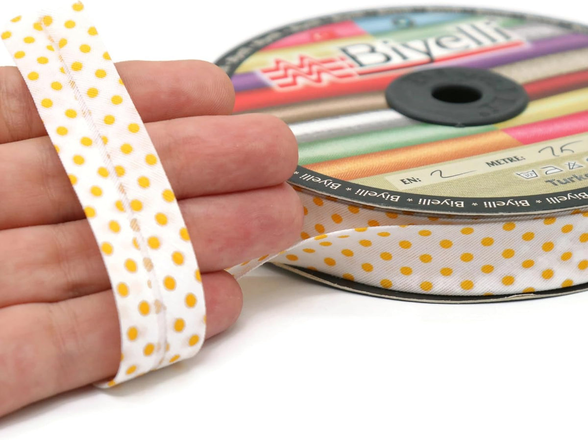Cotton Fold Bias Binding Tape - 3/4 Inches (20mm) Wide - 27 Yards