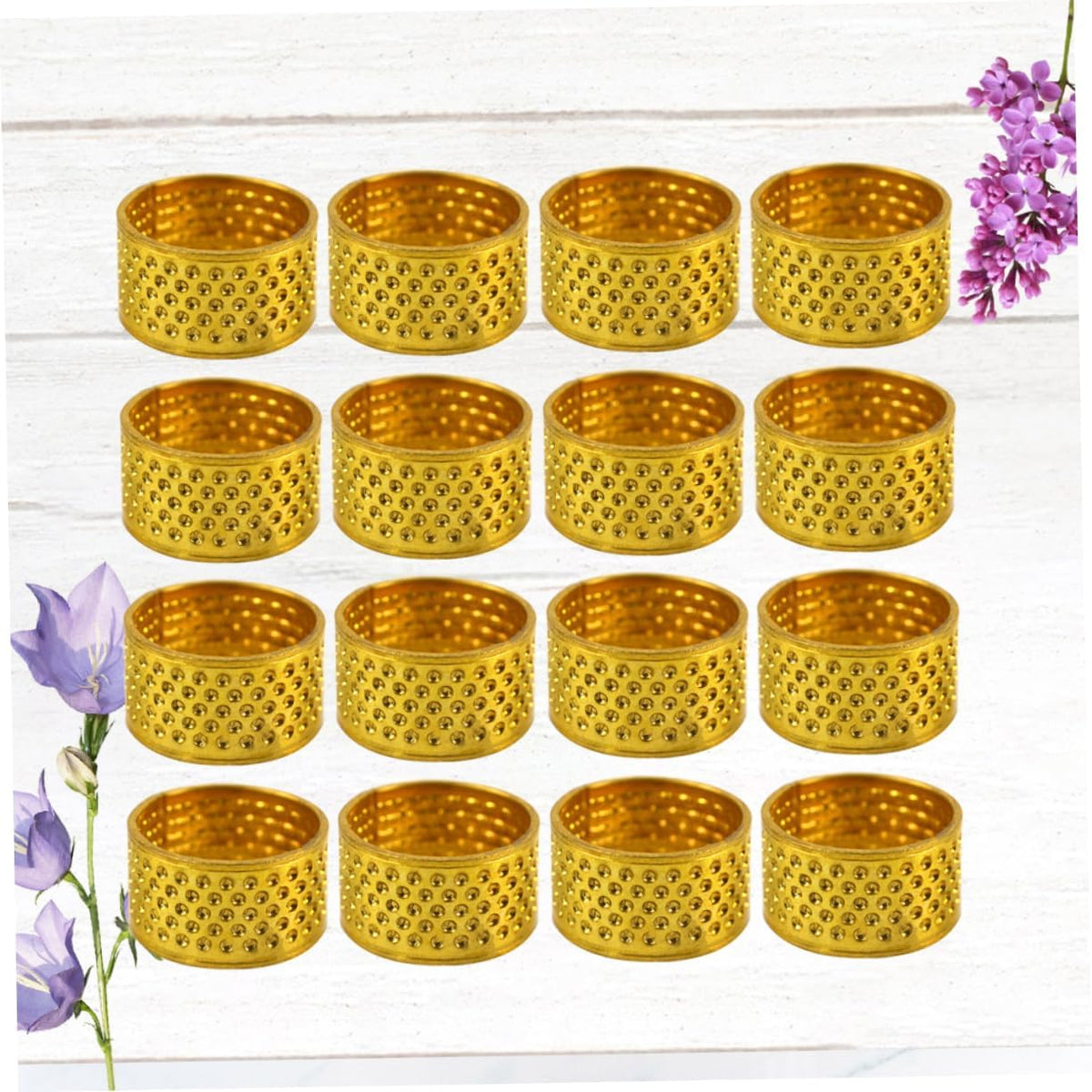 100Pcs Metal Sewing Thimble Finger Protector for DIY Quilting