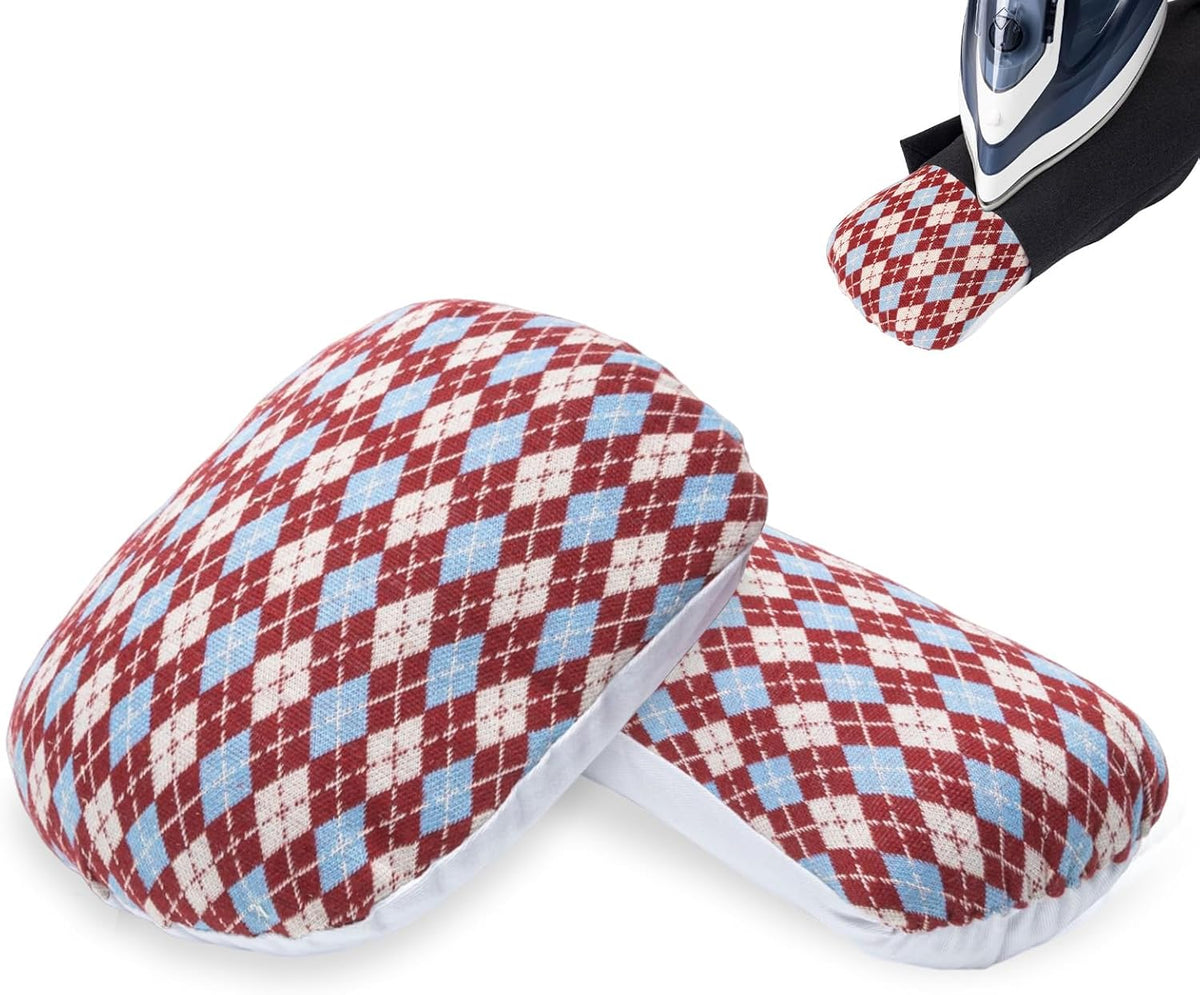 LAZYSEAL Tailor's Ham, 2 Pack, Blue and Red
