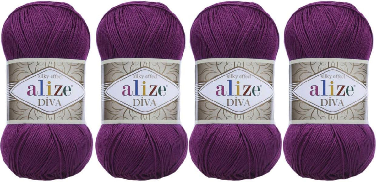 Hand Knitting Yarn 100% Microfiber Acrylic Yarn Alize Diva Silk Effect