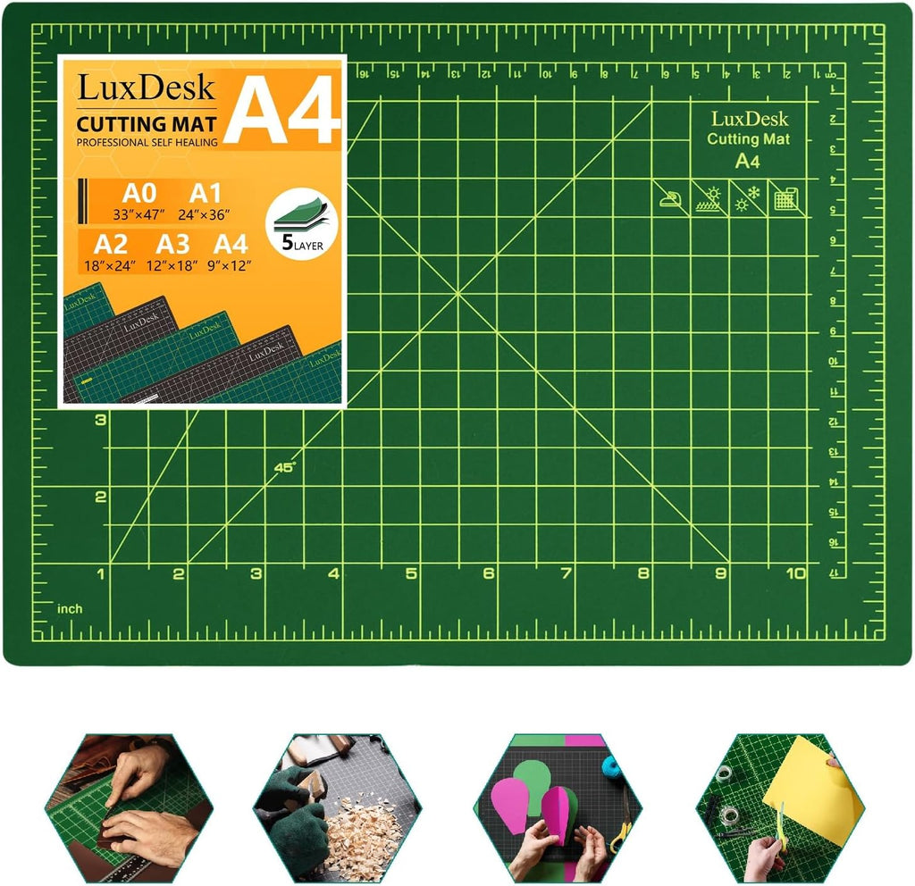 Self Healing Cutting Mat A4,5-Layer Double-Sided Rotary Cutting Mat 9