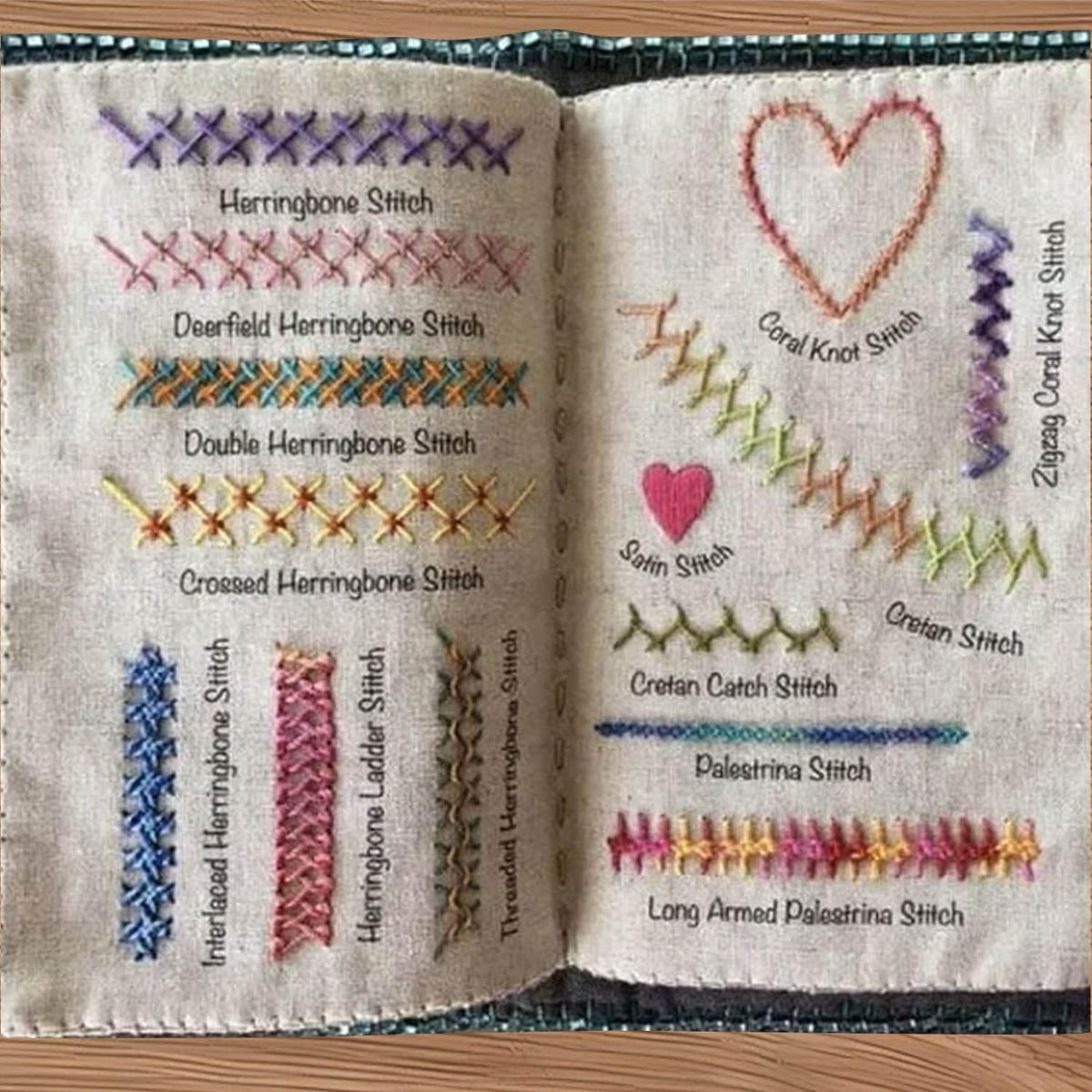 Stitch Book, Embroidery Stitch Book Kit, Embroidery Books of Stitches