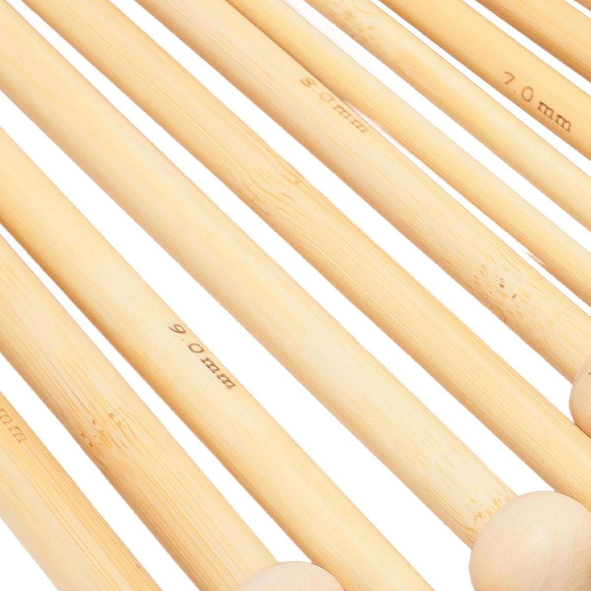 OVAQUIXI Bamboo Knitting Needles Set, 36pcs Carbonized Single Point