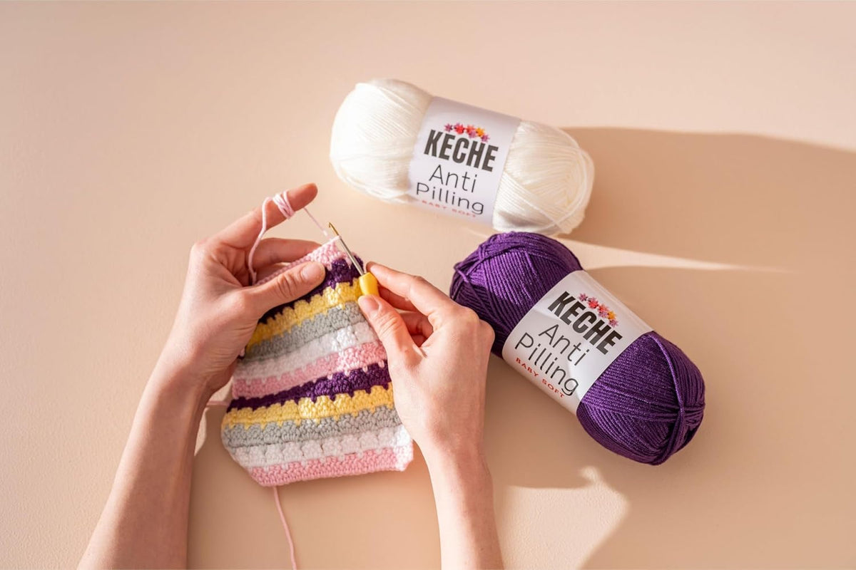 Soft DailyKnit DK Yarn, 100% Anti-Pilling Acrylic for Knitting