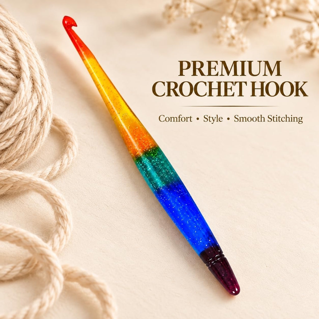 Ommi Ergonomic Handle Crochet Hooks | Handcrafted 7’’ Crochet Hook